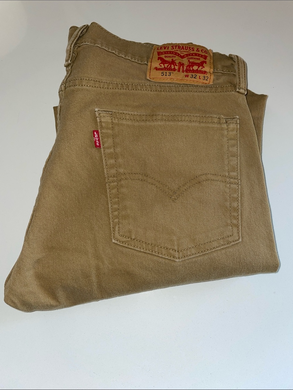 Levi's 513 Slim Straight Men's Jeans - Khaki/Tan 32x32 - Picture 1 of 6